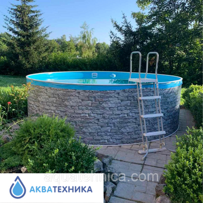 Басейн каркасний круглий Azuro Stone 4,6 х 1,2 м морозостійкий 3EXB0302 фото